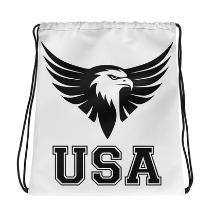 Drawstring bag white "Eagle USA"