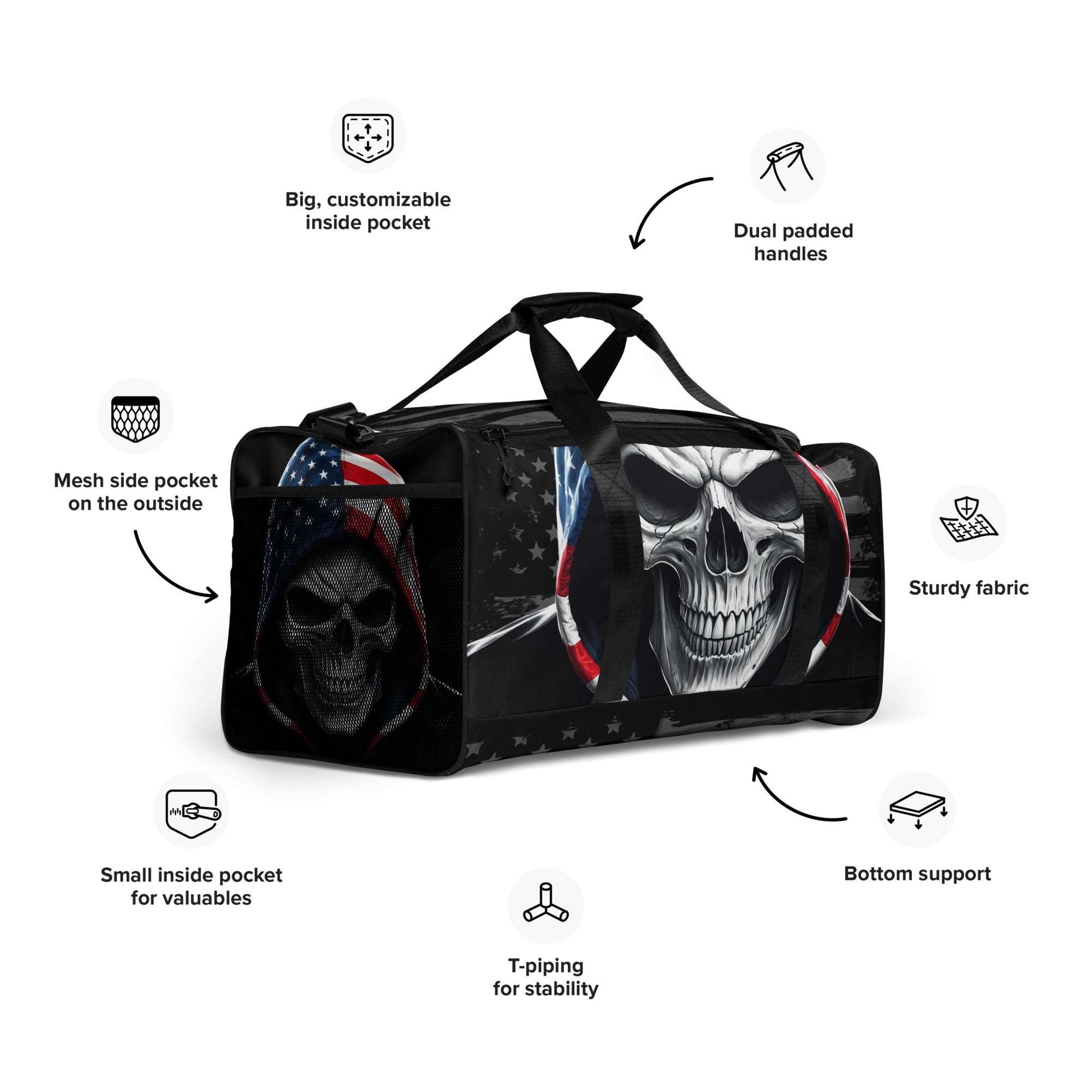 Duffle bag "USA Skull"