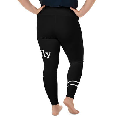 Patriotic Classic Yoga Leggings Women Plus Size "Faith Family Freedom" L210002