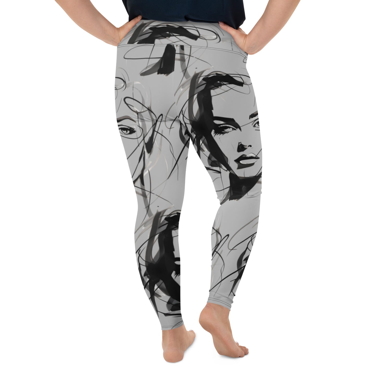 Patriotic Classic Yoga Leggings Women Plus Size "Strong Woman" L210005