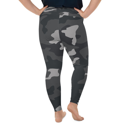 Patriotic Classic Yoga Leggings Women Plus Size "Camo Grey" L210008