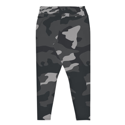 Patriotic Classic Yoga Leggings Women Plus Size "Camo Grey" L210008