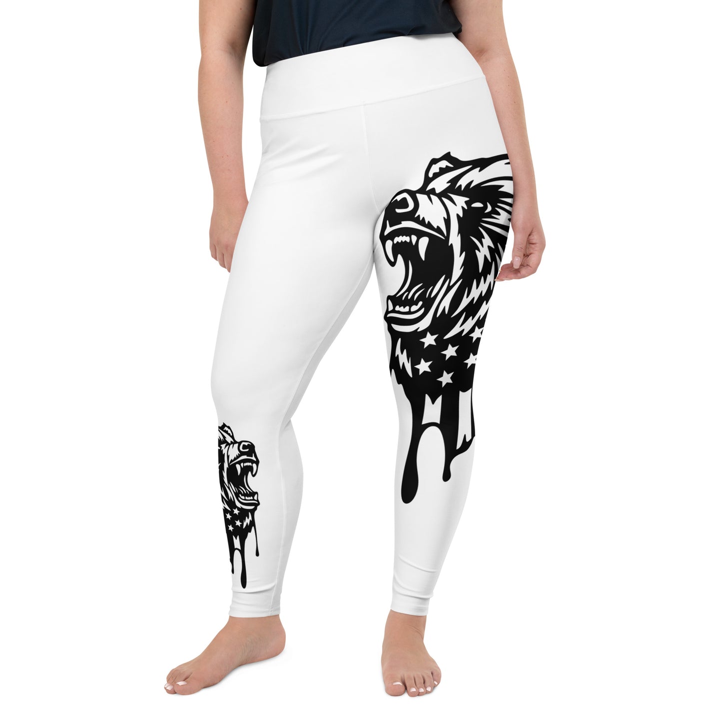 Patriotic Classic Yoga Leggings Women Plus Size "Grizzly" L210004