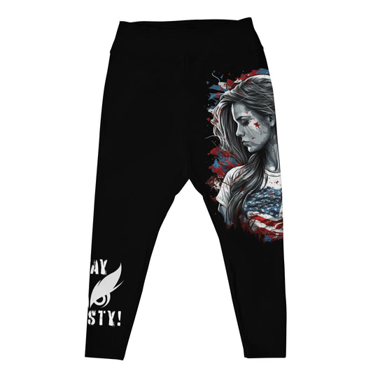 Patriotic Classic Yoga Leggings Women Plus Size "Stay Frosty Patriot Women" L210006