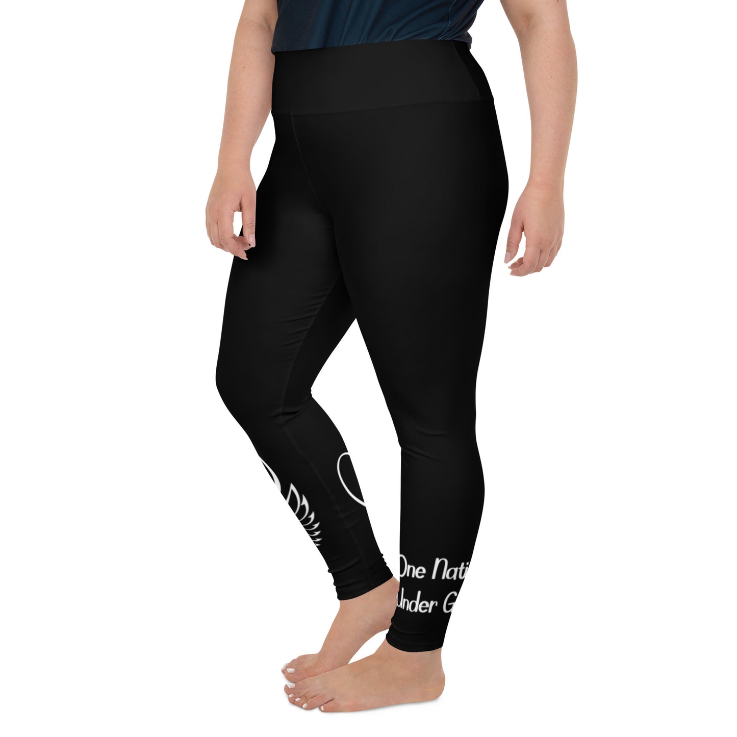 Patriotic Classic Yoga Leggings Women Plus Size "One Nation Under God" L210001