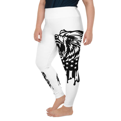 Patriotic Classic Yoga Leggings Women Plus Size "Grizzly" L210004