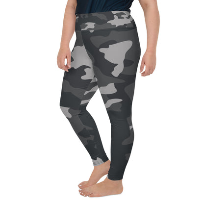 Patriotic Classic Yoga Leggings Women Plus Size "Camo Grey" L210008