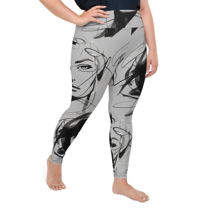 Patriotic Classic Yoga Leggings Women Plus Size "Strong Woman" L210005