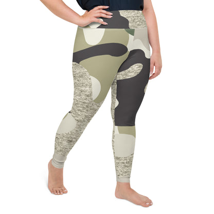 Patriotic Classic Yoga Leggings Women Plus Size "Camo Green" L210007