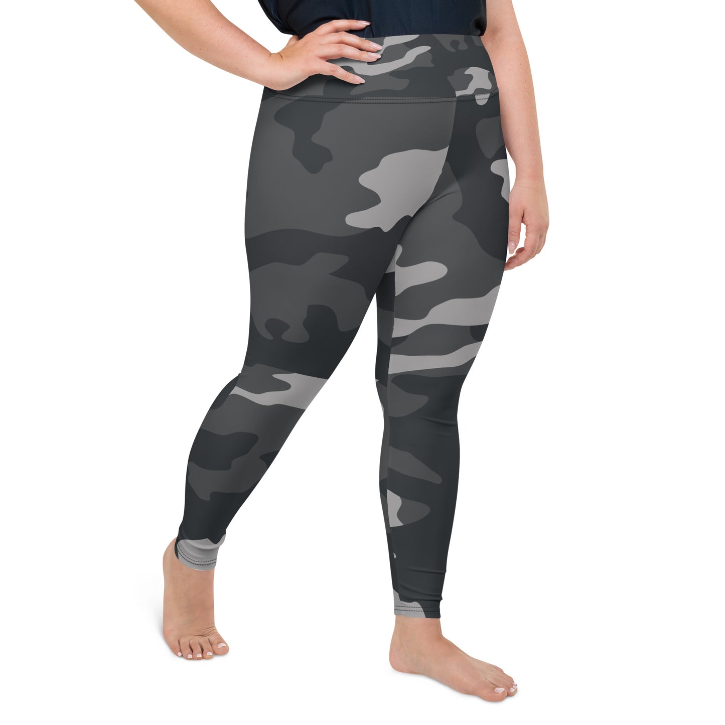 Patriotic Classic Yoga Leggings Women Plus Size "Camo Grey" L210008