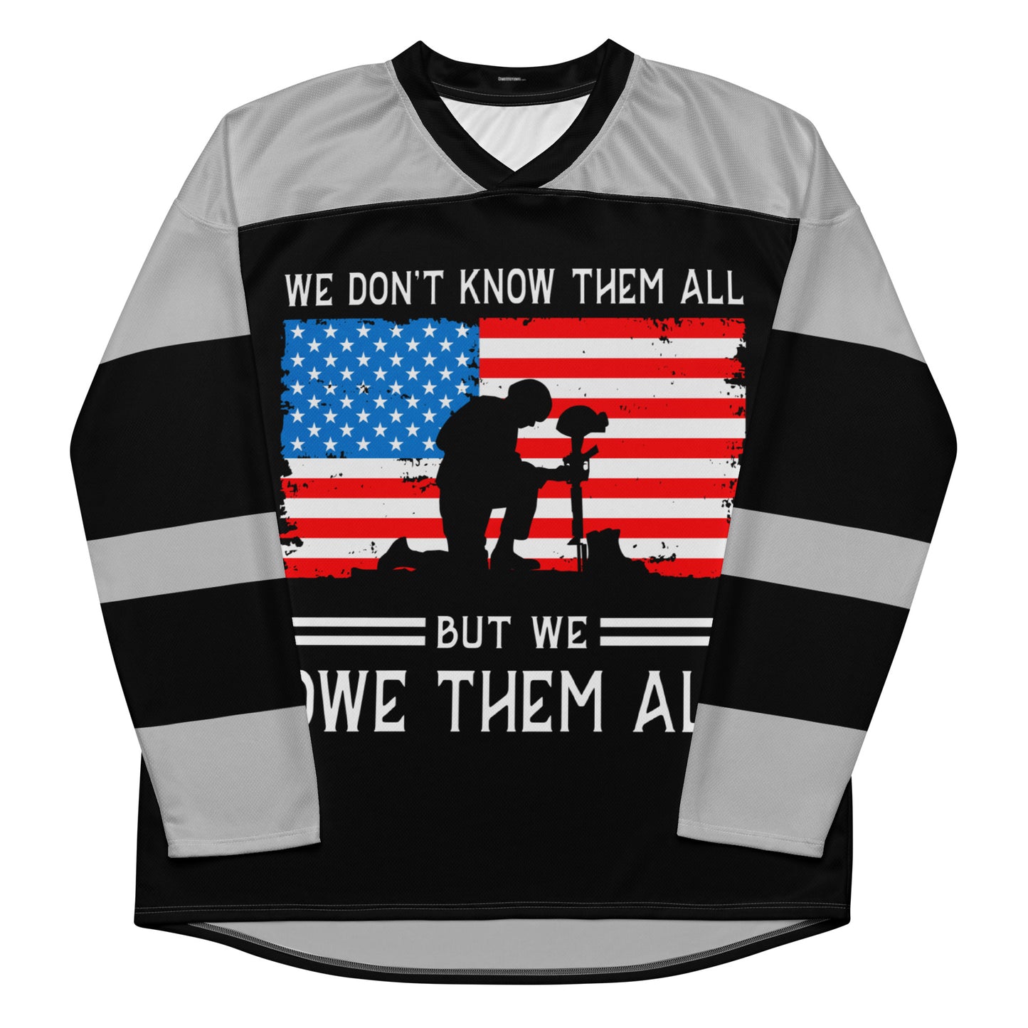 Men Long Sleeve in Hockey Style "we Owe them All"