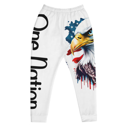 Patriotic Sweatpants Men "One Nation / Eagle with Flag" P100005