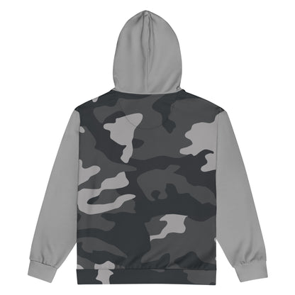 Patriotic Zip-Hoodie Women "Grey Camouflage" J200009