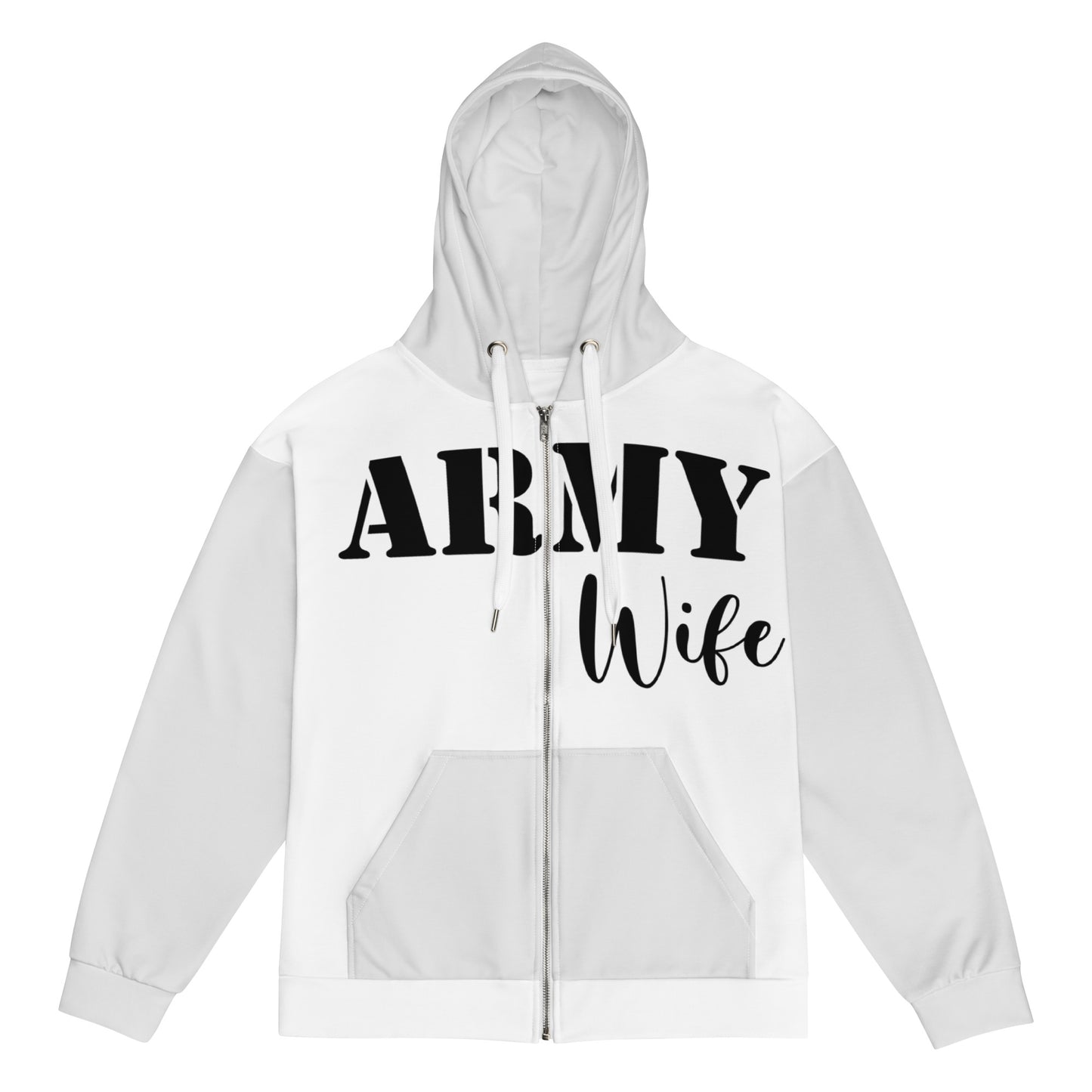 Patriotic Zip-Hoodie Women "Army Wife" J200005