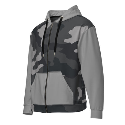 Patriotic Zip-Hoodie Women "Grey Camouflage" J200009