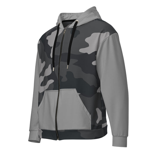 Patriotic Zip-Hoodie Men "Grey Camouflage" J100010