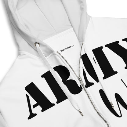 Patriotic Zip-Hoodie Women "Army Wife" J200005