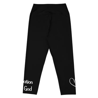 Patriotic Yoga Capri Leggings Women "One Nation Under God" L200006