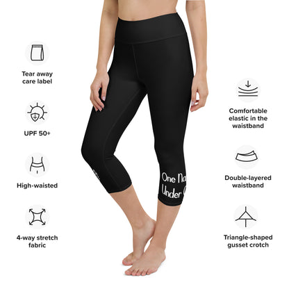 Patriotic Yoga Capri Leggings Women "One Nation Under God" L200006