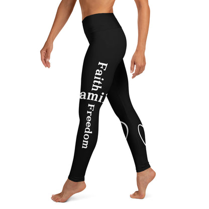 Patriotic Classic Yoga Leggings Women "Faith Family Freedom" L210002