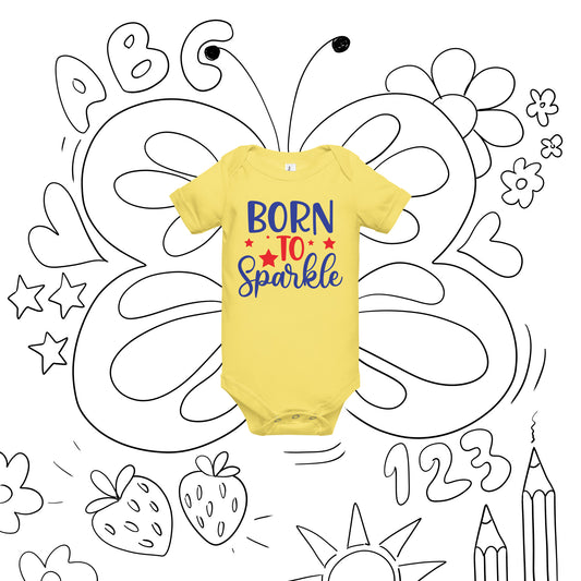 Patriotic Baby Onesie "Born to Sparkle" B300003