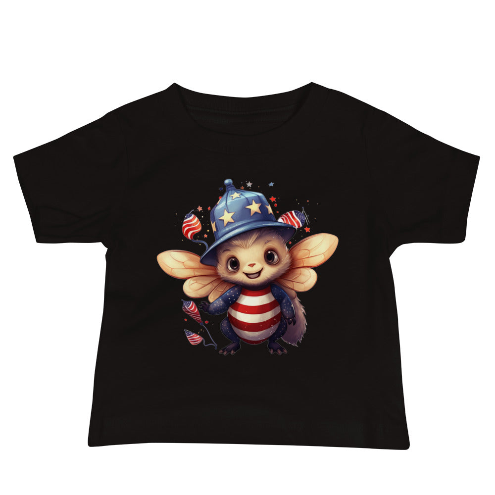 Patriotic Jersey T-Shirt for Baby's "Celebrating Bee" T310001