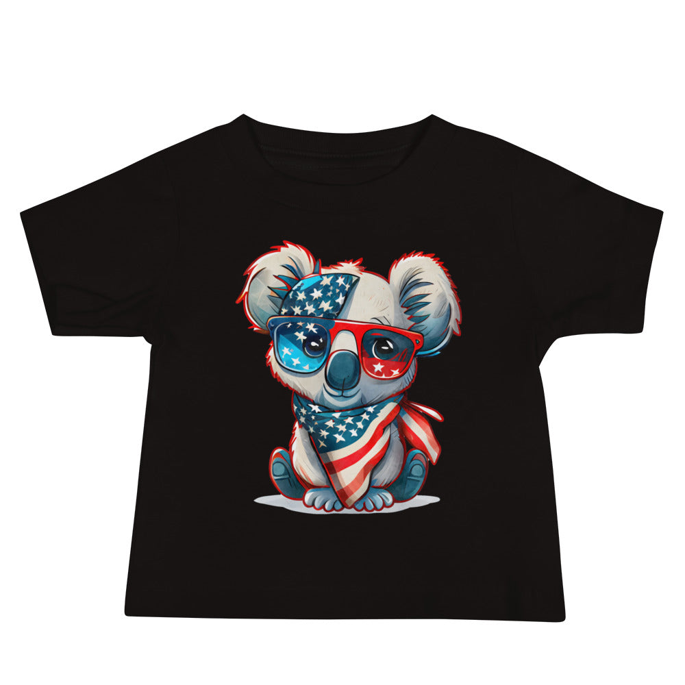 Patriotic Jersey T-Shirt for Baby's "Patriotic Koala Bear" T310005