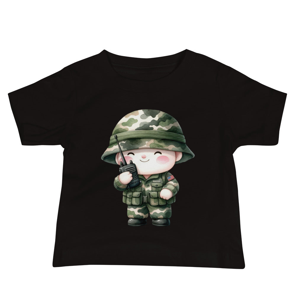 Patriotic Jersey T-Shirt for Baby's "Little Soldier" T310006