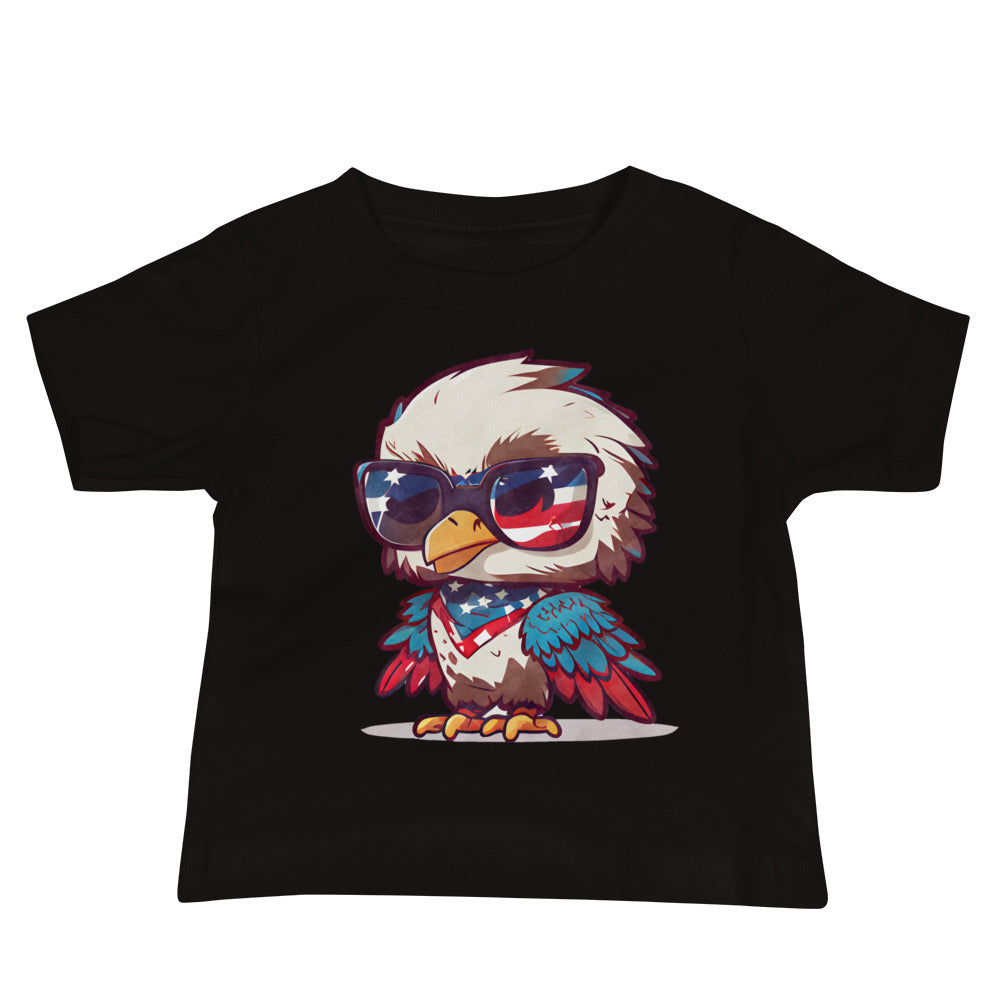 Patriotic Jersey T-Shirt for Baby's "Proud Young Eagle" T310009