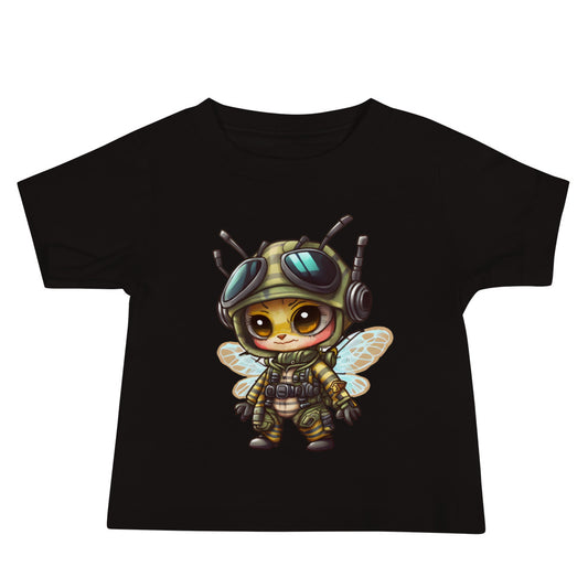 Patriotic Jersey T-Shirt for Baby's "Military Bee" T310016