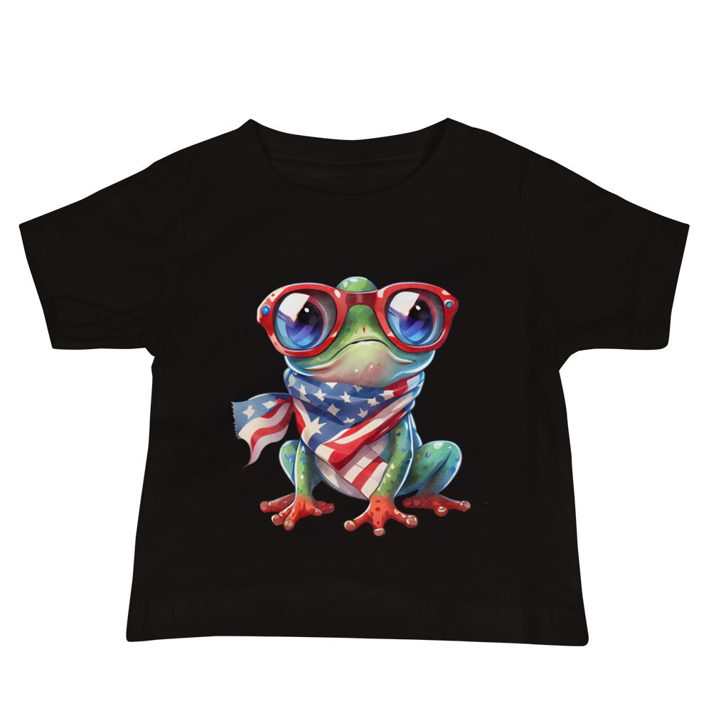 Patriotic Jersey T-Shirt for Baby's "Patriotic Frog" T310027