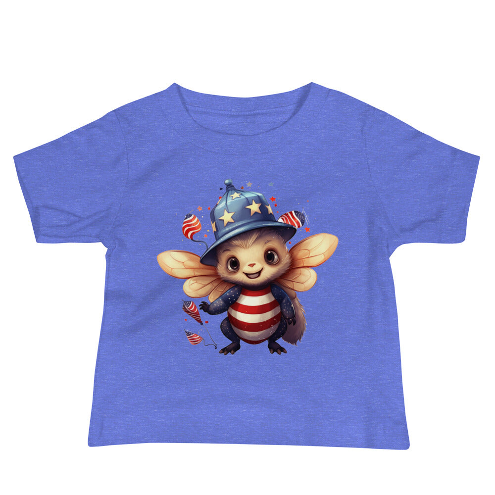 Patriotic Jersey T-Shirt for Baby's "Celebrating Bee" T310001