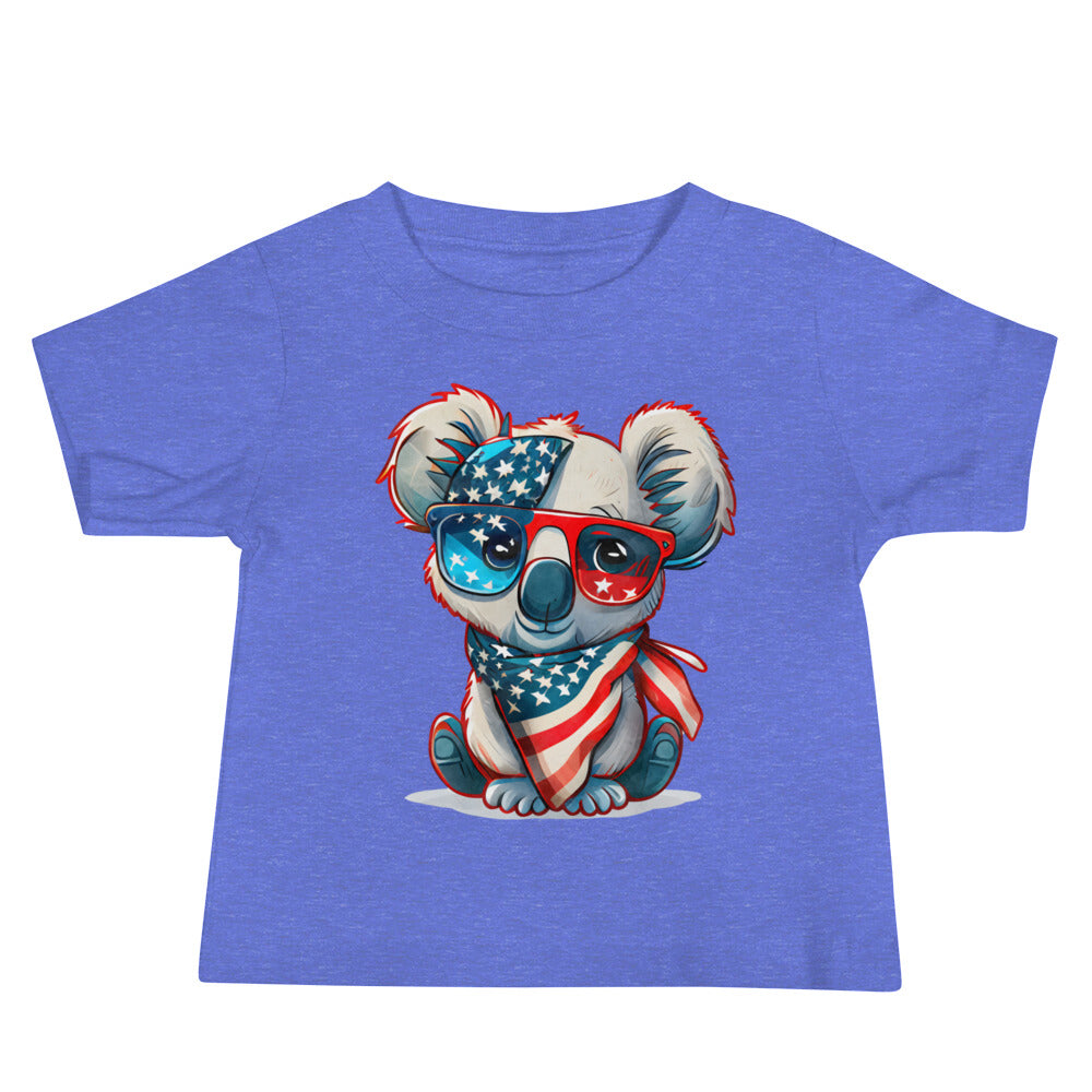 Patriotic Jersey T-Shirt for Baby's "Patriotic Koala Bear" T310005