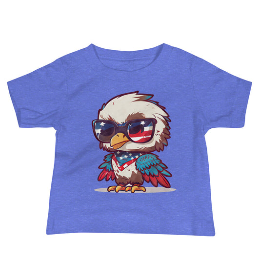 Patriotic Jersey T-Shirt for Baby's "Proud Young Eagle" T310009