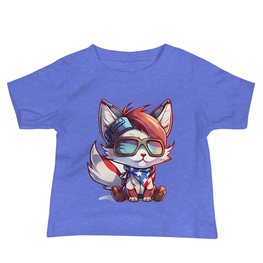 Patriotic Jersey T-Shirt for Baby's "Funky Fox" T310011