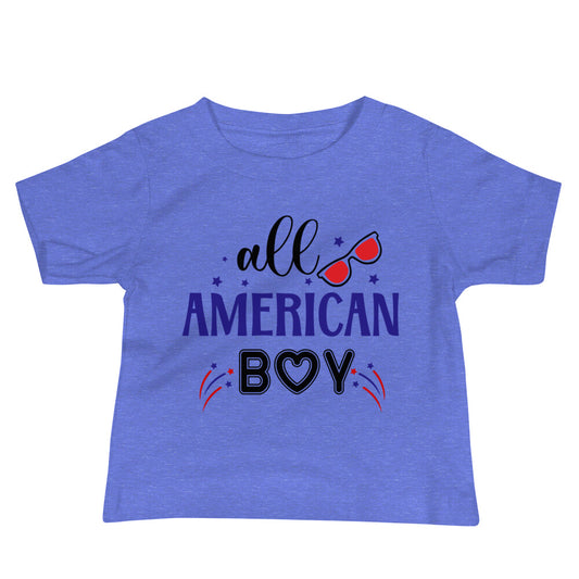 Patriotic Jersey T-Shirt for Baby's "All American Boy" T310015