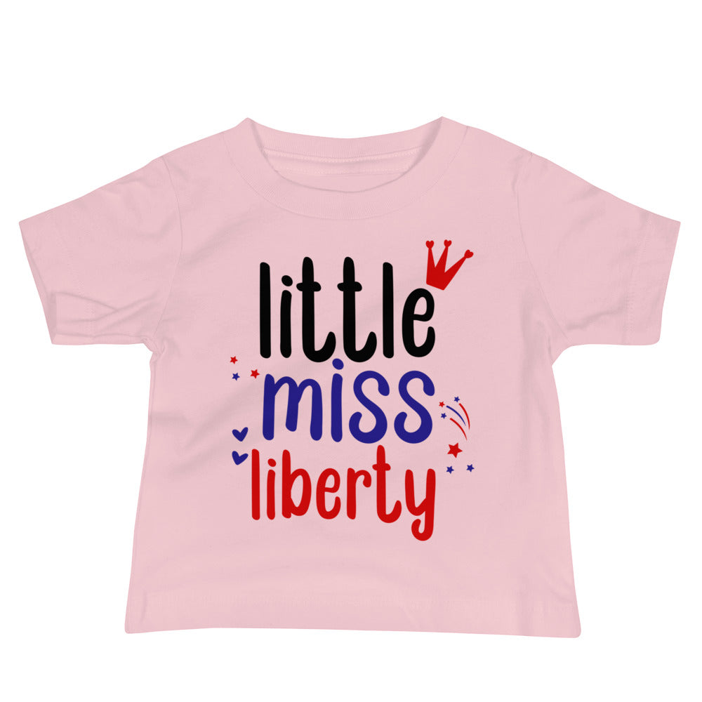 Patriotic Jersey T-Shirt for Baby's "Little Miss Liberty" T310003