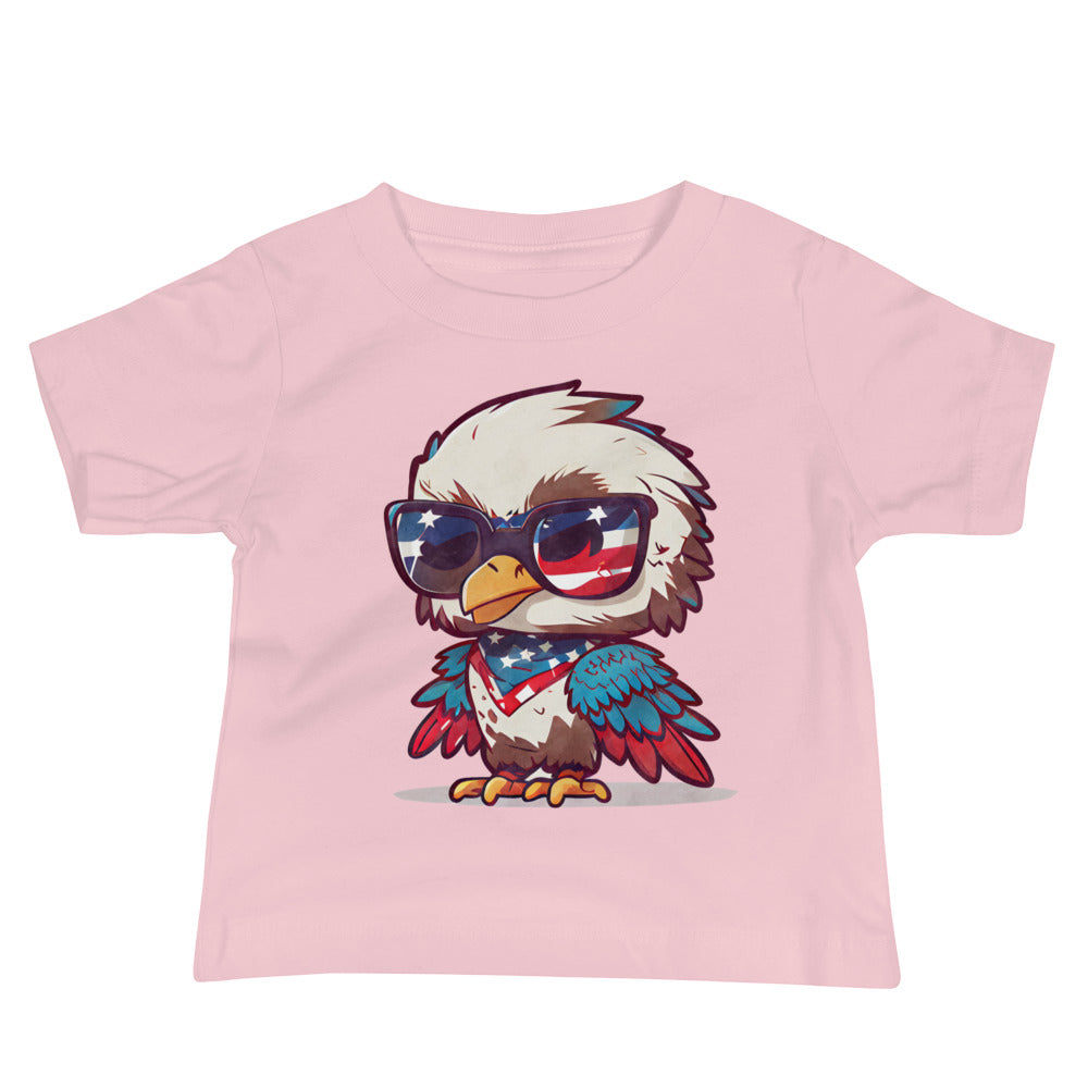 Patriotic Jersey T-Shirt for Baby's "Proud Young Eagle" T310009