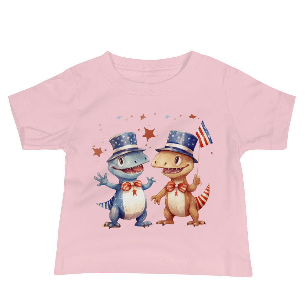 Patriotic Jersey T-Shirt for Baby's "T-Rex Party" T310024