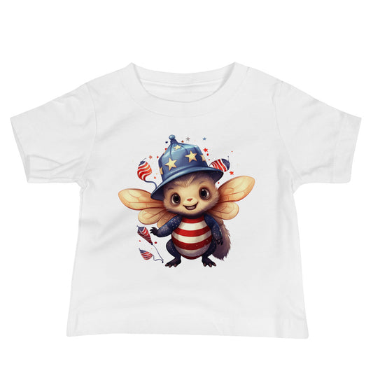 Patriotic Jersey T-Shirt for Baby's "Celebrating Bee" T310001