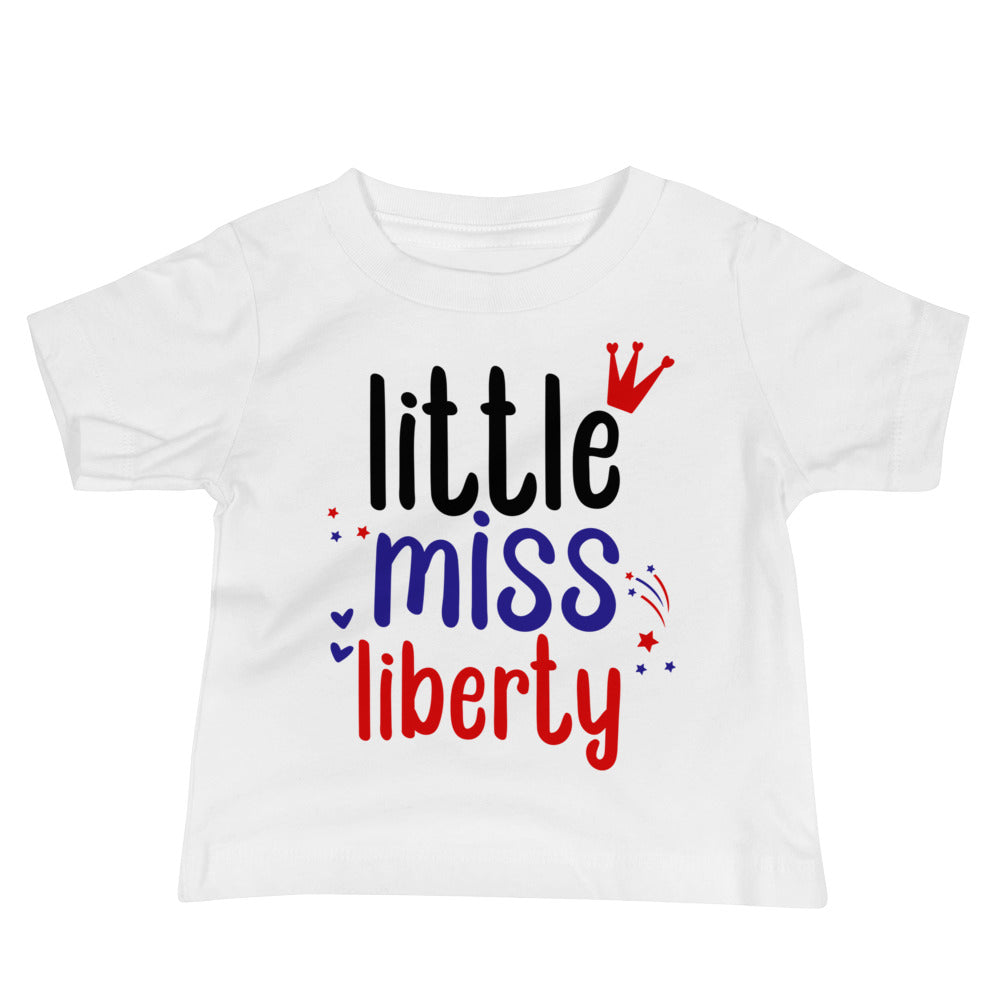 Patriotic Jersey T-Shirt for Baby's "Little Miss Liberty" T310003