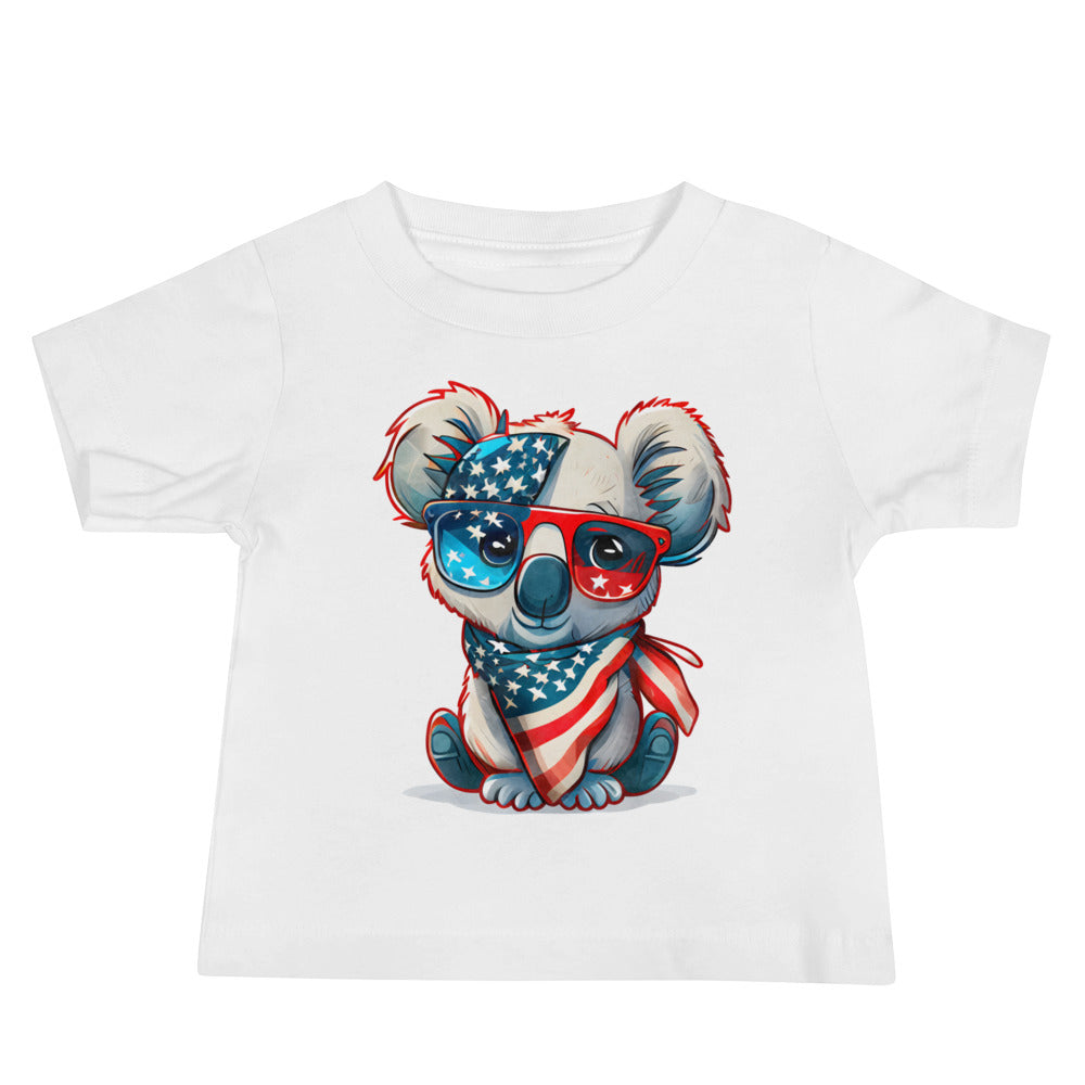 Patriotic Jersey T-Shirt for Baby's "Patriotic Koala Bear" T310005