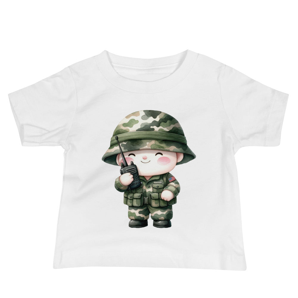 Patriotic Jersey T-Shirt for Baby's "Little Soldier" T310006