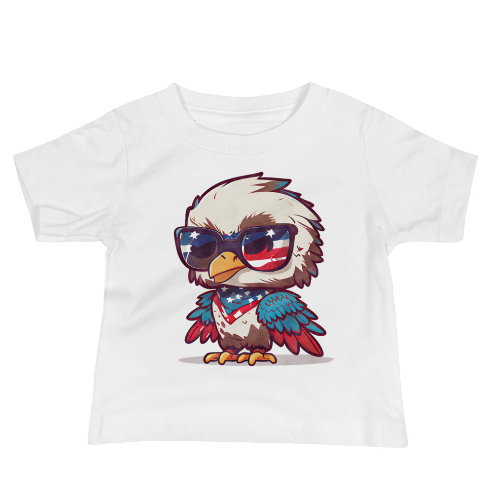 Patriotic Jersey T-Shirt for Baby's "Proud Young Eagle" T310009