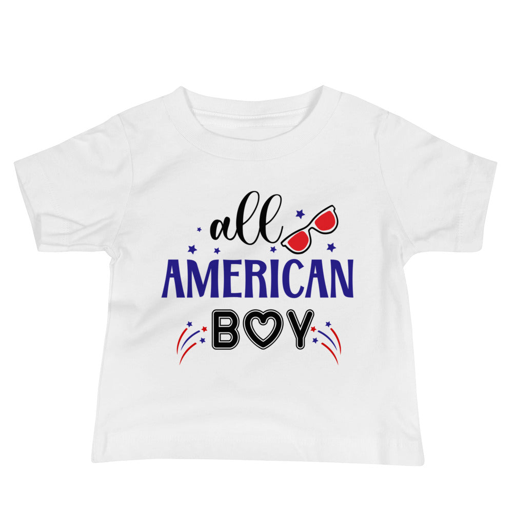 Patriotic Jersey T-Shirt for Baby's "All American Boy" T310015