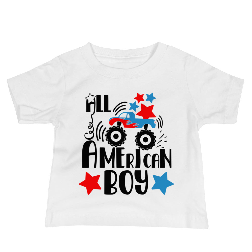 Patriotic Jersey T-Shirt for Baby's "All American Boy" T310017