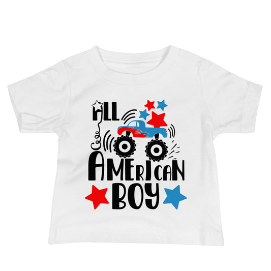 Patriotic Jersey T-Shirt for Baby's "All American Boy" T310017