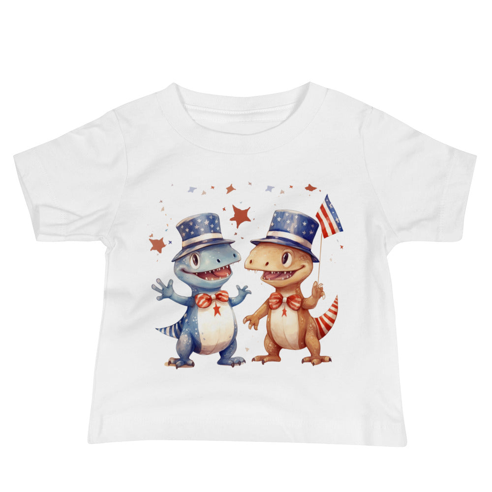 Patriotic Jersey T-Shirt for Baby's "T-Rex Party" T310024