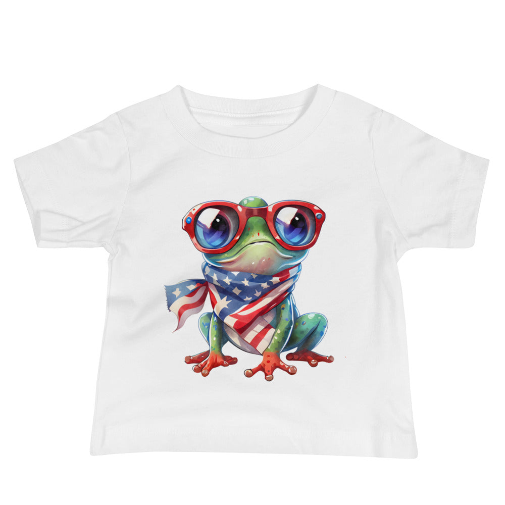 Patriotic Jersey T-Shirt for Baby's "Patriotic Frog" T310027