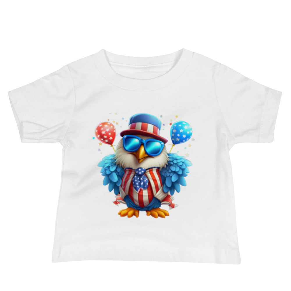 Patriotic Jersey T-Shirt for Baby's "Celebrating Eagle" T310030